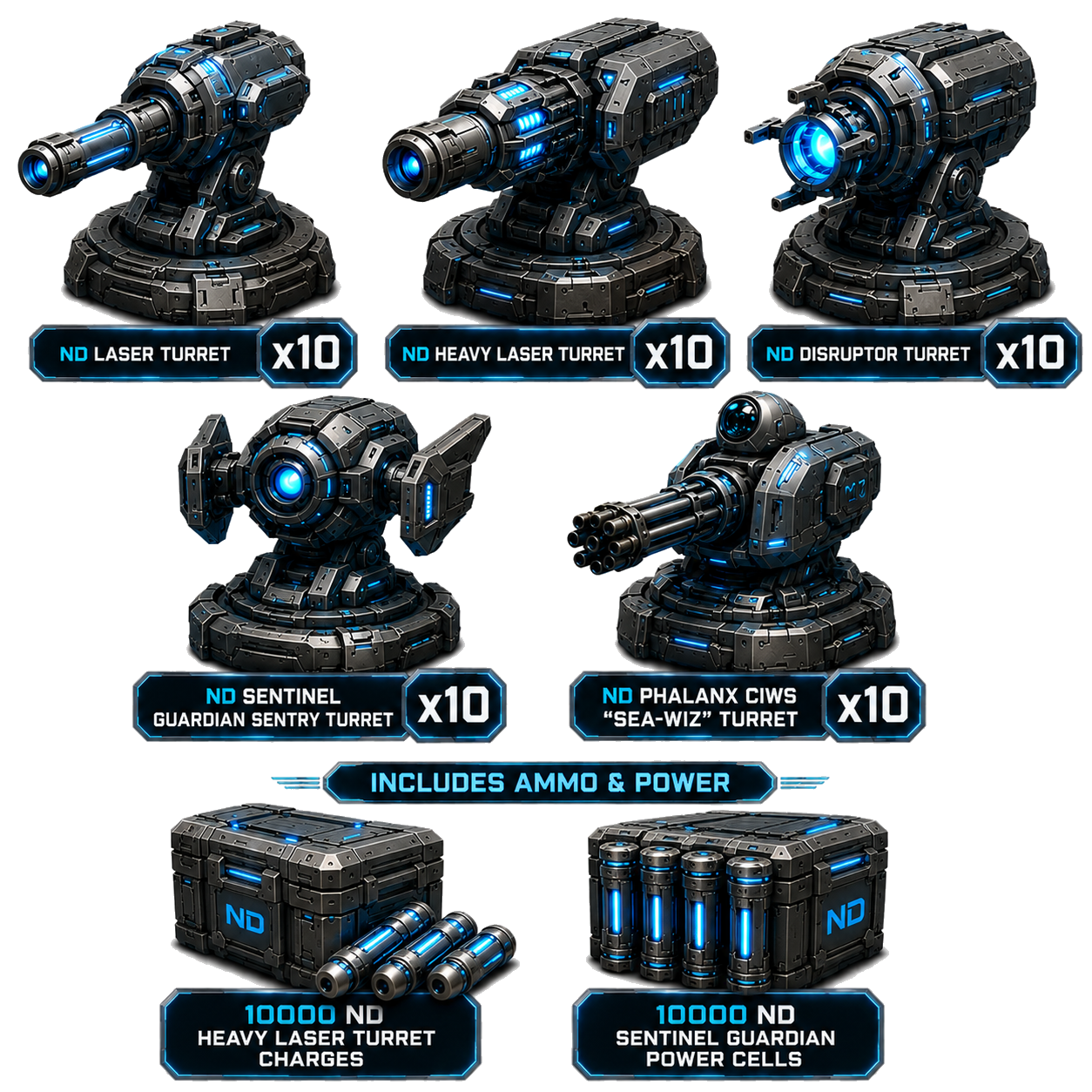 Large Universal ND Turret Set