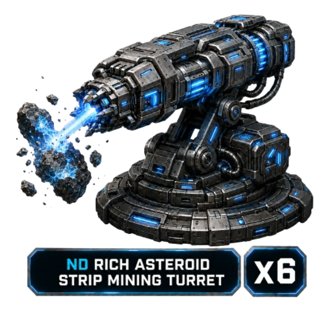 6 ND Rich Asteroid Strip Mining Turrets